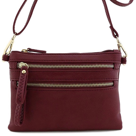 Handbags - Burgundy crossbody/Wrislet